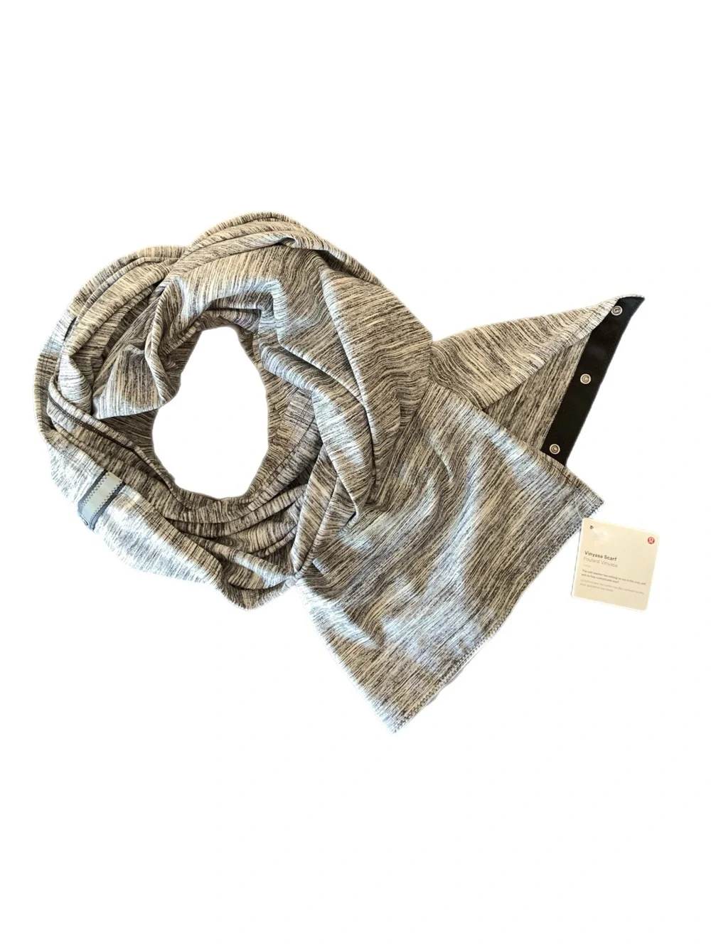 Lululemon Vinyasa Scarf NWT Space Dye Camo Black/White